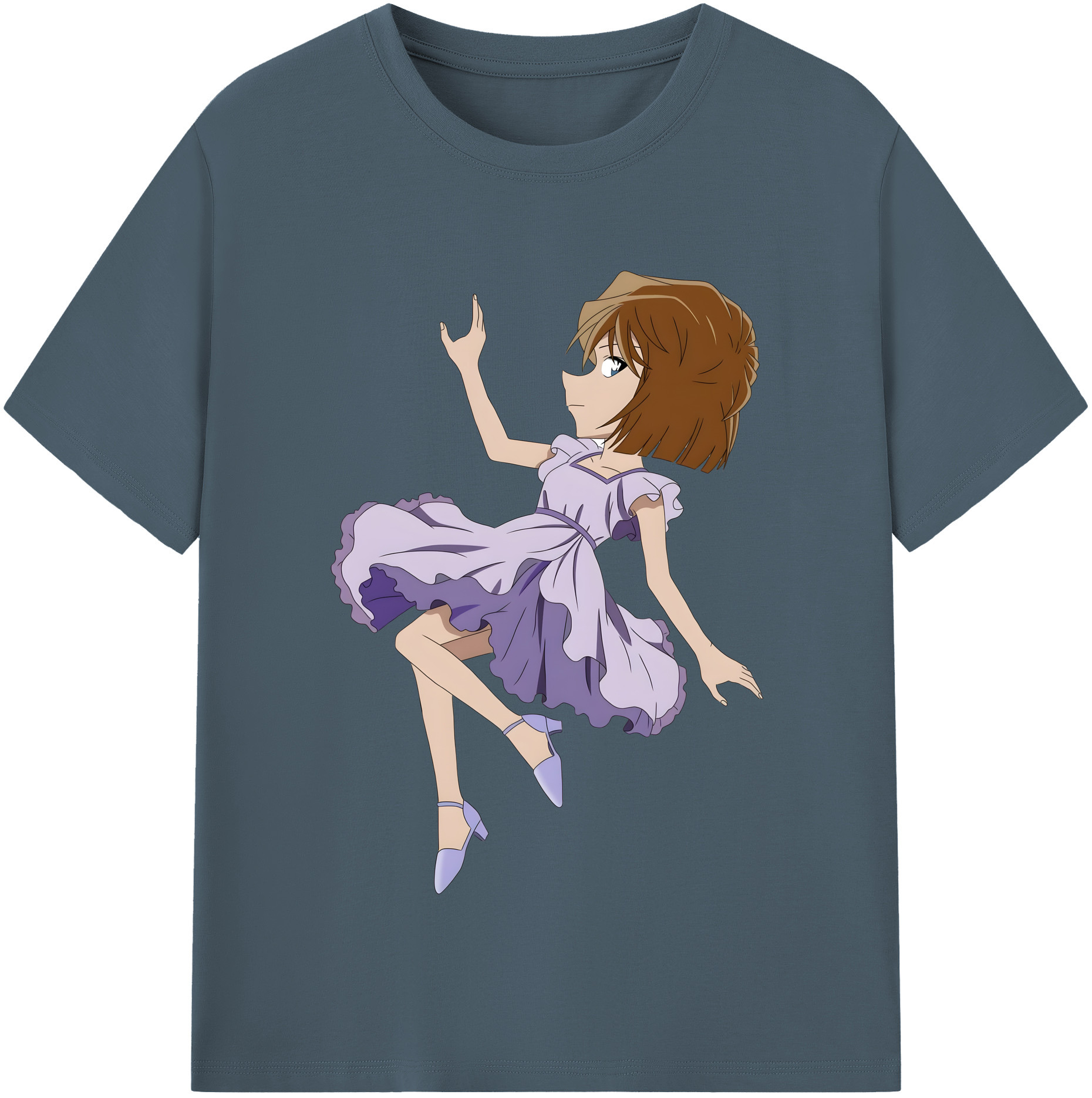 （画像用） 名探偵コナン 灰原 哀 はいばら あい Detective Conan Anita Hailey、Vi Graythorn Haibara Ai 綿100％半袖Tシャツ（フロントプリント）